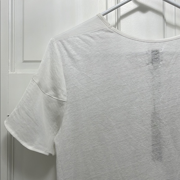 NWT NIC+ZOE White Linen Blend Recycled Fibers Blouse Top - Size Small - Picture 11 of 14